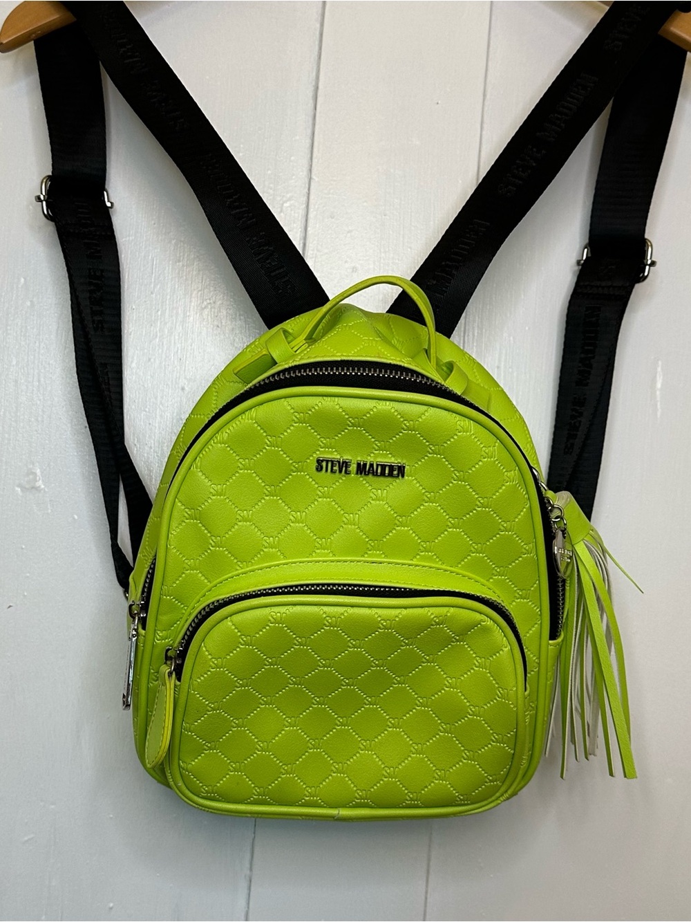 Steve Madden Neon Lime Green Mini Backpack